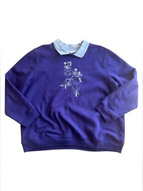 Northern Reflections XXL Embroidered Sweatshirt Vintage Eclectic Grandpa Sweater